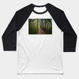 Trail Through the Woods at Sunset Baseball T-Shirt